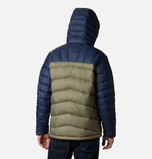 Columbia Centennial Creek Down Jacket Green Navy For Men's NZ50726 New Zealand